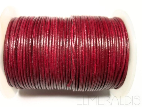 1 mm Lederband Bordeaux weinrot 1 m