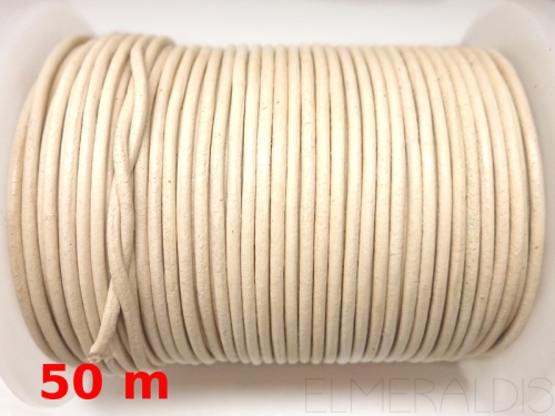 1,5 mm Lederband White weiss weiß 50 m