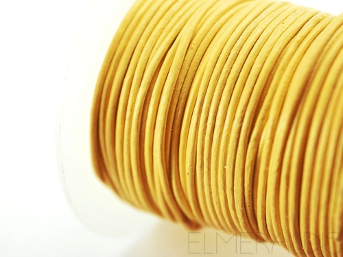 1,5 mm Lederband Yellow gelb 1 m