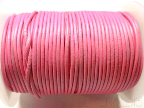 2 mm Lederband Dark Pink rosa 1 m