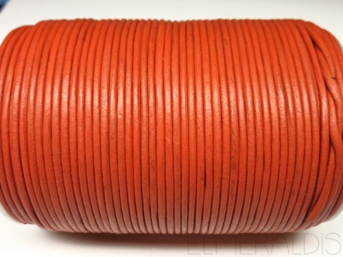 2 mm Lederband Orange 1 m