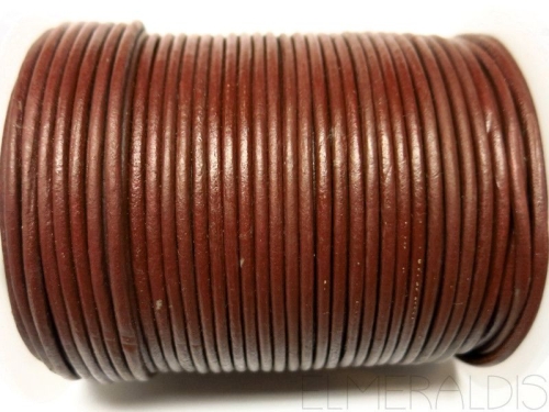 2 mm Lederband Red Wine rotbraun 1 m