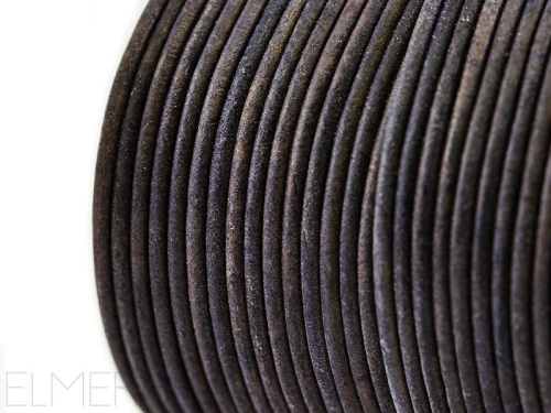 2mm Lederband Dark Blue Vintage dunkelblau 1m
