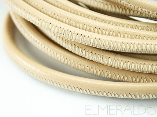 4mm Nappa Lederband Beige Cream 20cm