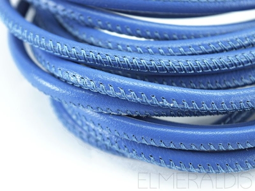 4mm Nappa Lederband Bermuda Blue 20cm