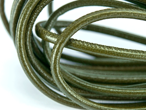 4mm Nappa Lederband Dark Olive 20cm
