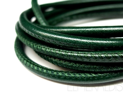 4mm Nappa Lederband Forest Green grün 20cm