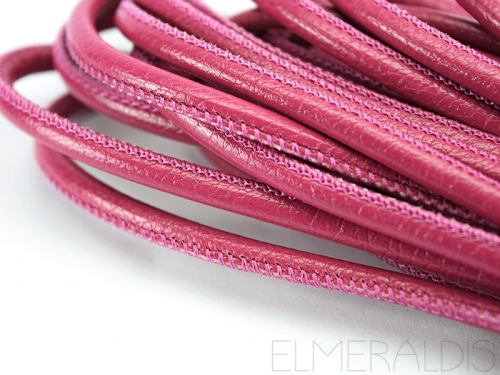 4mm Nappa Lederband Fuchsia pink 20cm