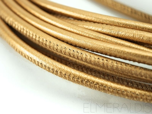 4mm Nappa Lederband Gold Matte 20cm