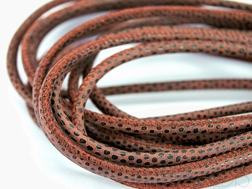 4mm Nappa Lederband Red Brown Black Paillette 20cm