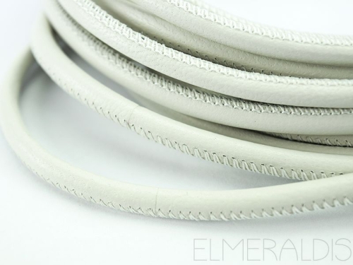 4mm Nappa Lederband White weiss 20cm