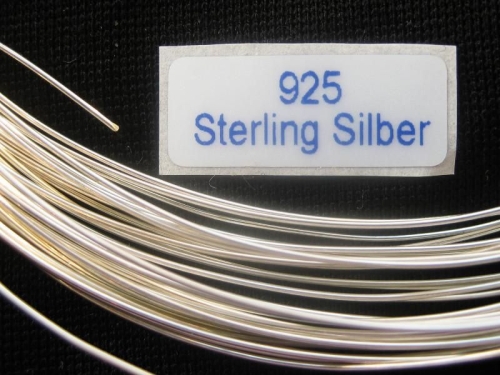 0,5 Meter Silberdraht; 925 Silber Sterlingsilber 0,3 mm 