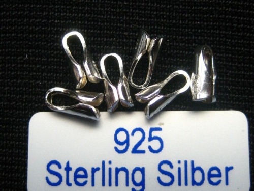 4 mm Endkappen 925 Silber 2x