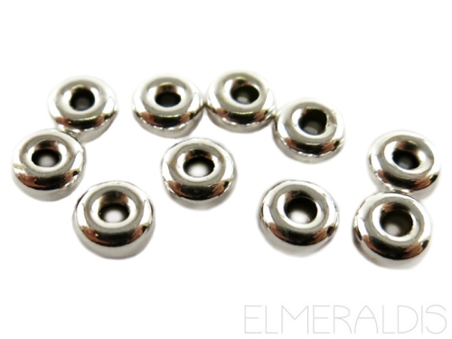4,5 mm Hohlringe O-Beads 925 Silber poliert 5x
