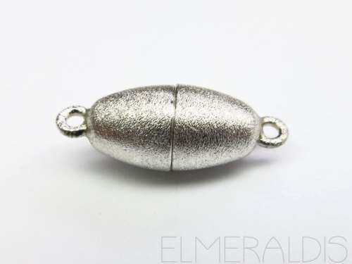 15 mm Magnetverschluß 925 Silber mattiert