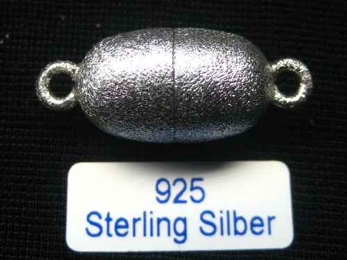 15 mm Magnetverschluß 925 Silber, matt