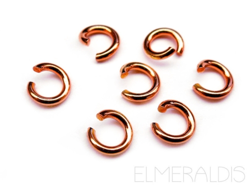 3,7 mm Biegeringe 925 Silber Rose vergoldet 10x