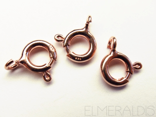 7 mm Federring 925 Silber Rose Gold