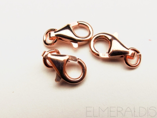 13 mm Karabiner 925 Silber Rose Gold