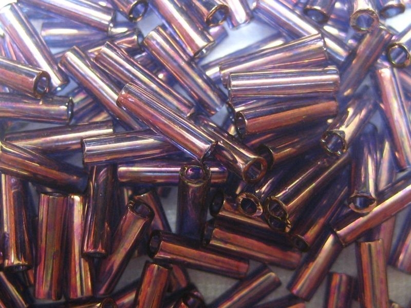 6mm 10g Miyuki Stifte Violett Gold Luster