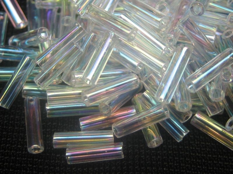 6mm Stiftperlen Miyuki Crystal AB 10g