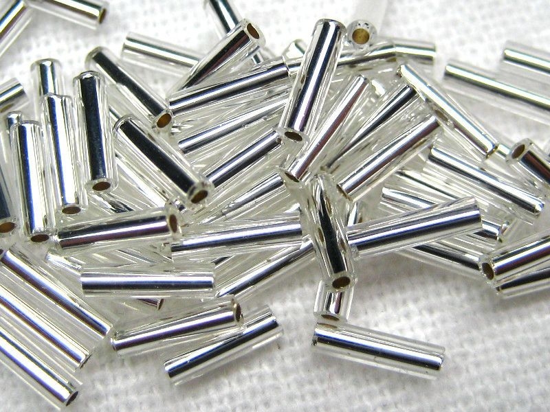 6mm Stiftperlen Miyuki Silver Lined Silver 10g