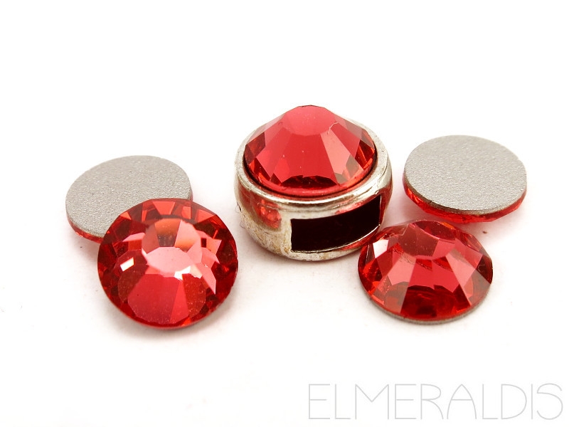 7mm Cabochons SS34 Chaton Rose VIVA12 Padparadscha SF hellrot rose 10x