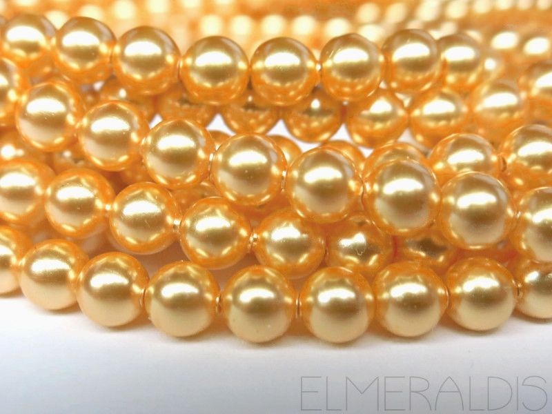 3mm 10x Swarovski® Crystal Pearls Gold gelb