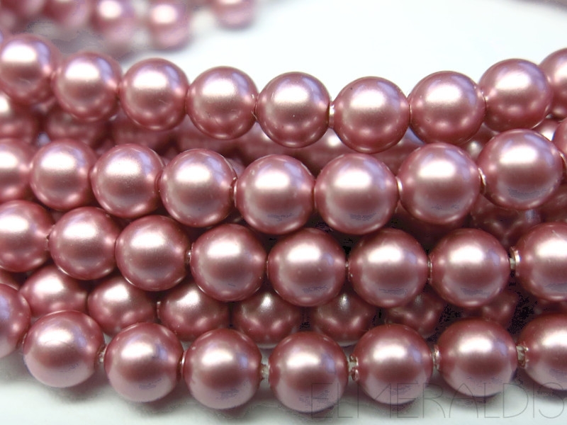 6mm Swarovski® Crystal Pearls Powder Rose rosa 10x