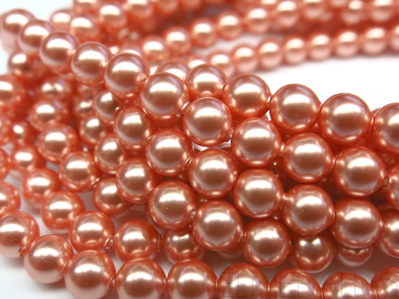 6mm Swarovski® Crystal Pearls Rose Peach 10x