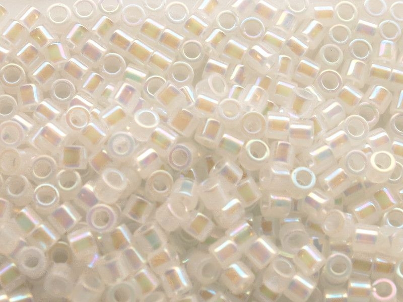 15/0 5g Delica Miyuki White Opal AB
