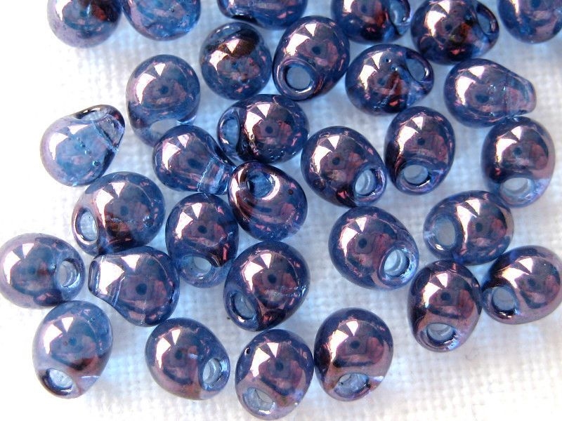 10g Miyuki Drop Beads Violet Gold Luster