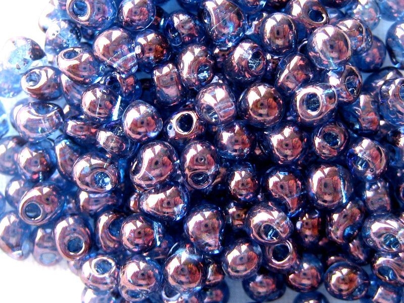 3,4 mm Drop Beads Miyuki Violet Gold Luster 10g