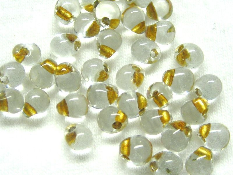 3,4 mm Drop Beads Miyuki Metallic Gold Crystal 10g