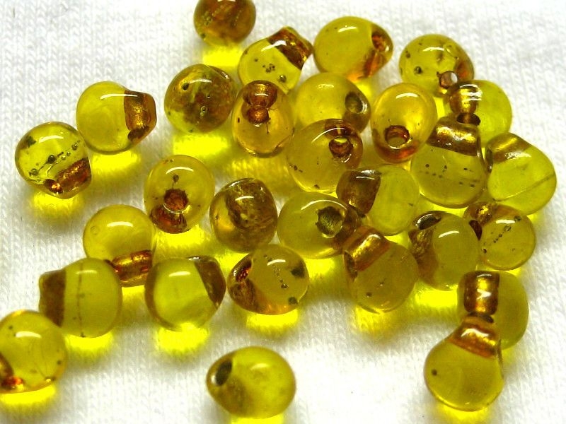 3,4 mm Drop Beads Miyuki Metallic Gold Yellow 10g