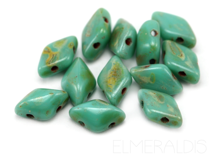 GemDUOs MATUBO Green Turquoise Picasso Opaque türkis grün 5g