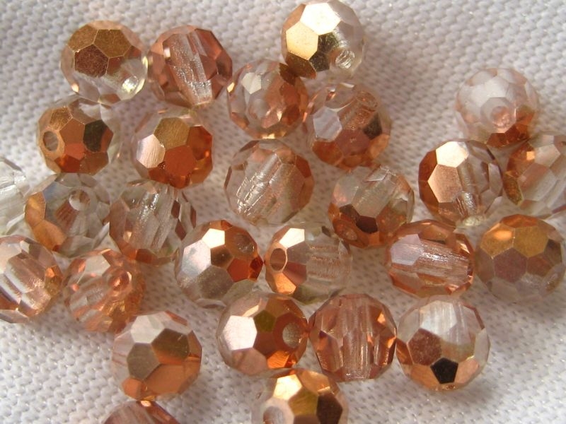 4mm Glasschliffperlen Apollo Gold kupferfarben 4x