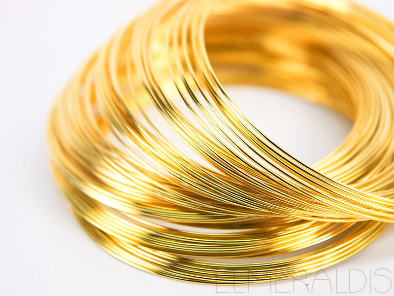 Memory Wire goldfarben Armreifen 100 Windungen