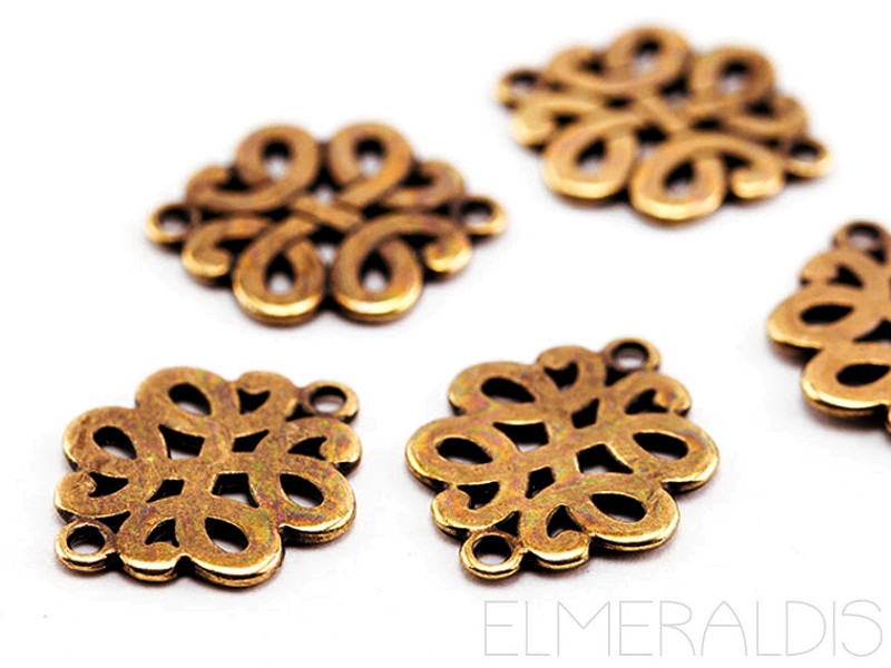 Verbinder keltischer Knoten Bronze Antique 4x