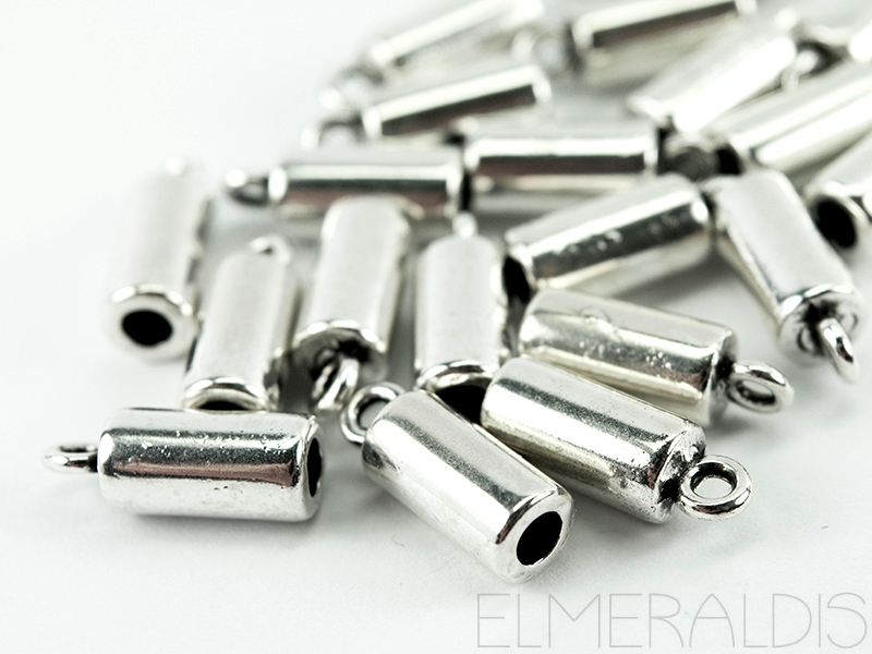 2 Endkappen 3mm rund silberfarben Metall