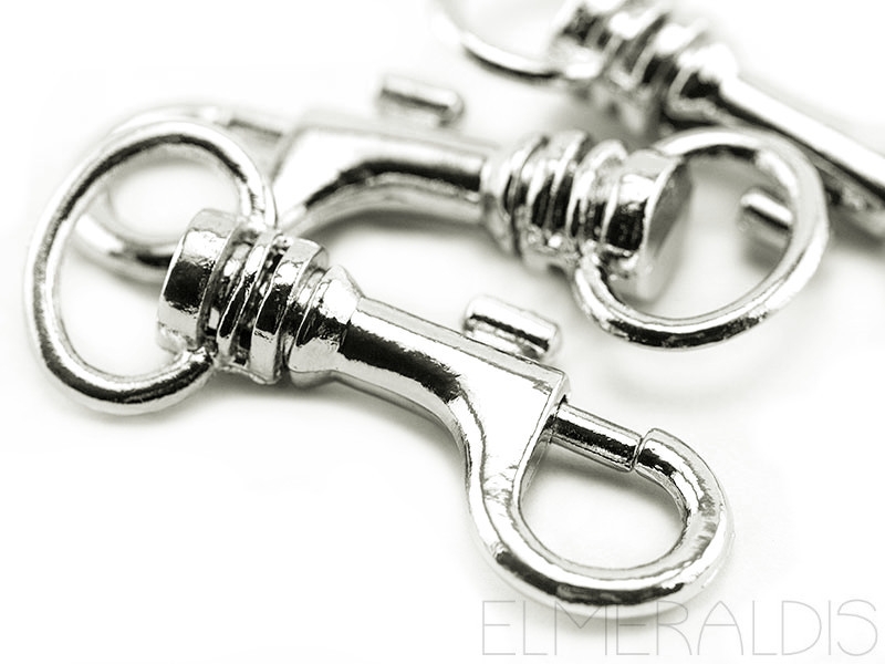 43mm Schlüsselring Rhodium silberfarben Karabiner