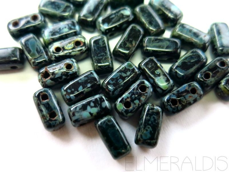 25 CzechMates™ Bricks Jet Picasso schwarz 6mm