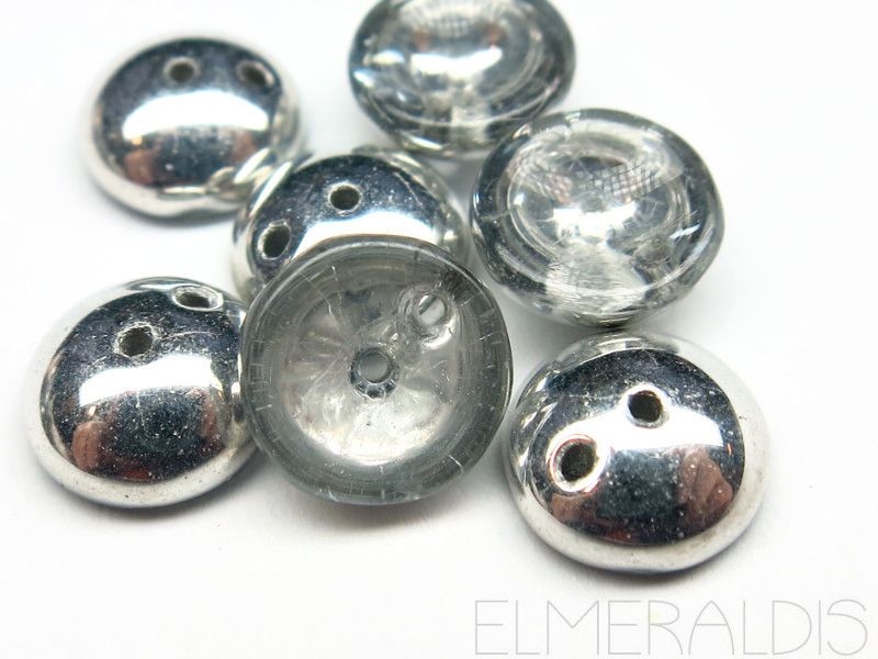 Piggy Beads Crystal Labrador silberfarben Glasperlen 25x