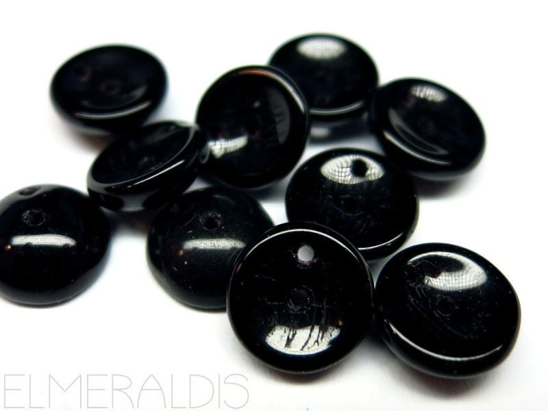 25x Piggy Beads Jet Black