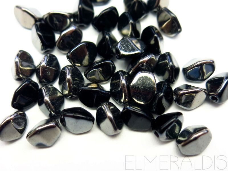 Pinch Beads Jet Chrome Glasperlen 5g