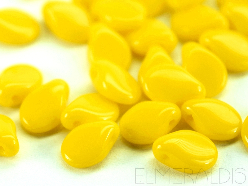 Pip Beads Lemon Opaque gelb Glasperlen Tropfen 20x