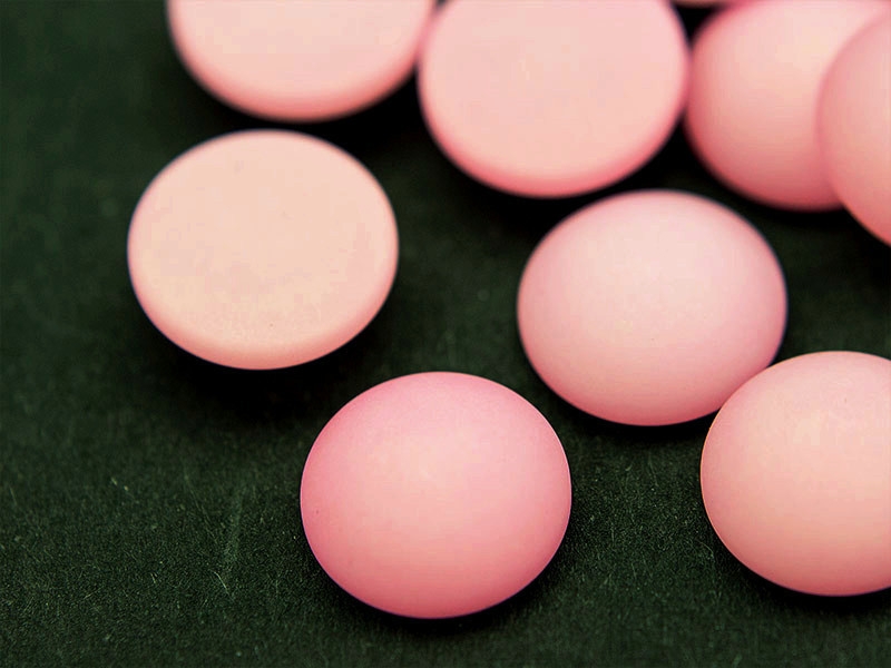 12mm Cabochons Polaris matt Pink rosa 10x