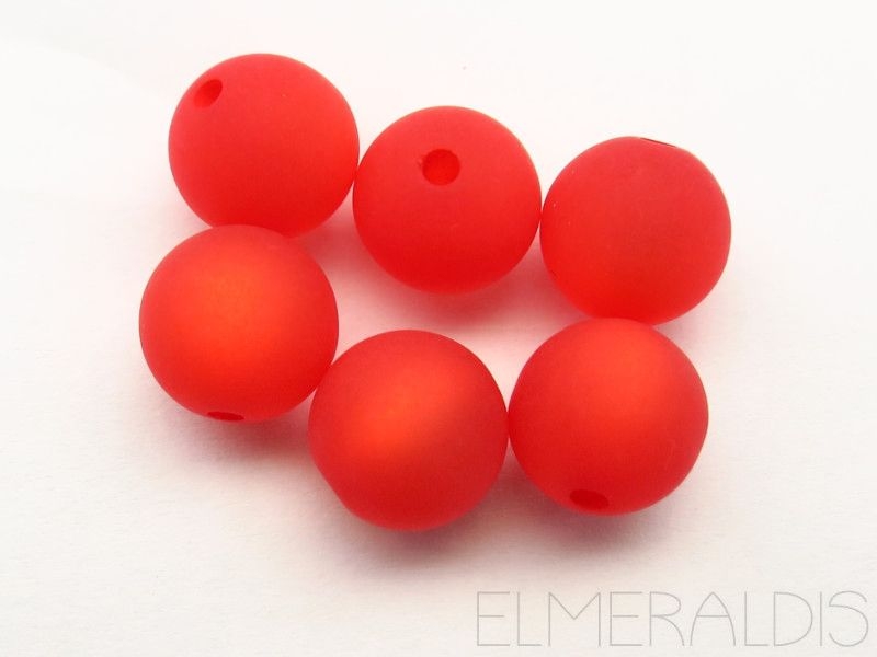 4mm Polaris Perlen matt orange 10x