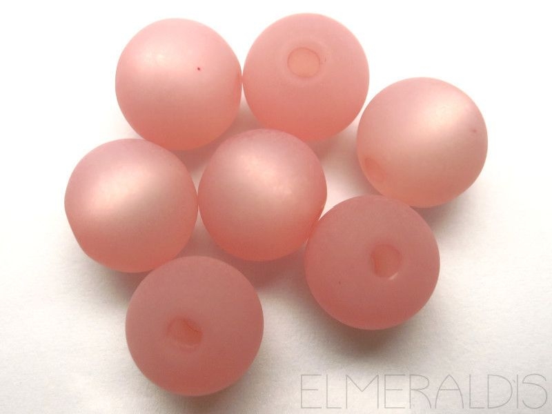 10mm Polaris Perlen matt rosybrown 10x