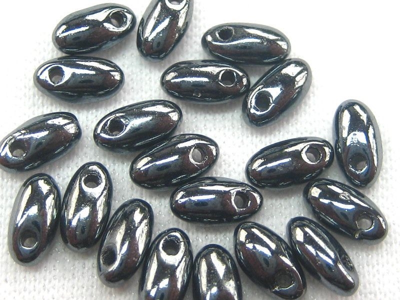 6mm Rizo Beads Metallic Hematite grau Glasperlen 10g